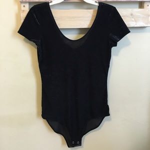 American Eagle velvet onesie top